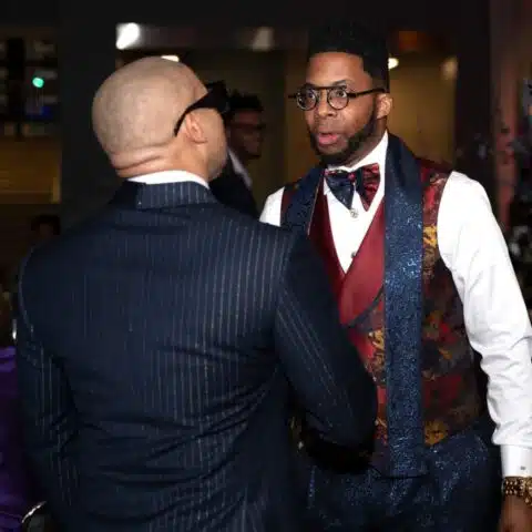 Sean Horton talking with a client